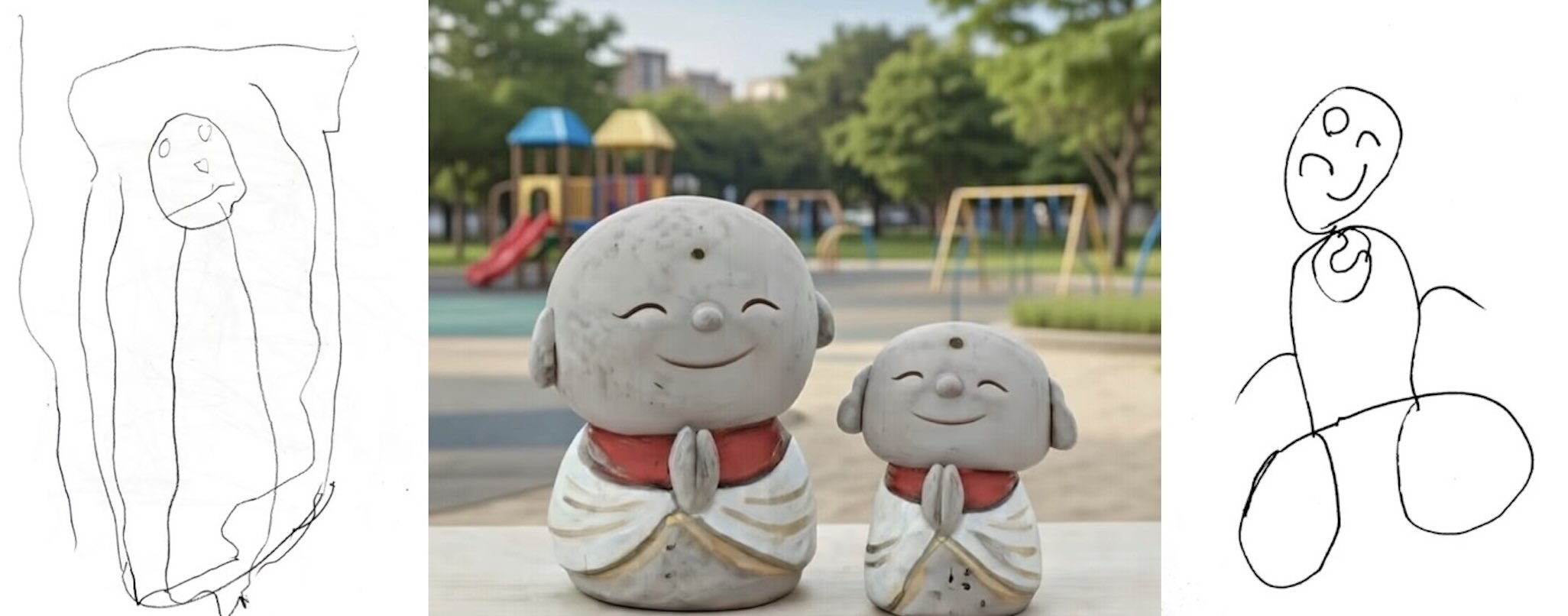 おじぞうさん１２３公園と会社の倉庫